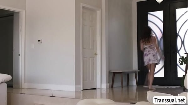 Big tits Maddy May banged by hot TS Gracie Jane