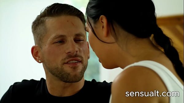 Stunning big tit brunette tranny girl seduces her friend and loves being fucked doggy style – Roman Todd, Ember Fiera