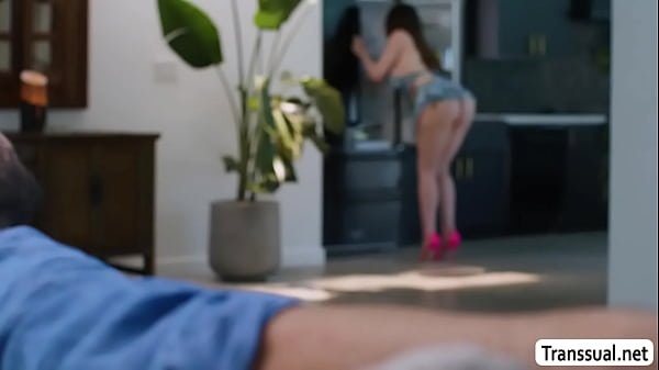 Super hot busty TS Gracie Jane analed by big dick