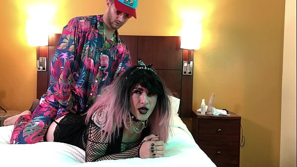 Crossdressing Goth Beauty Fucked