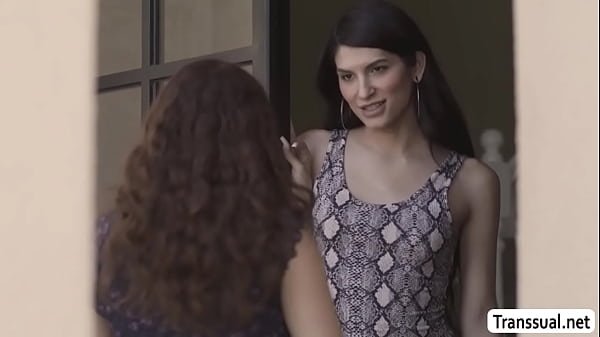 Lonely Tgirl fucks the pussy of this nerd cisgender