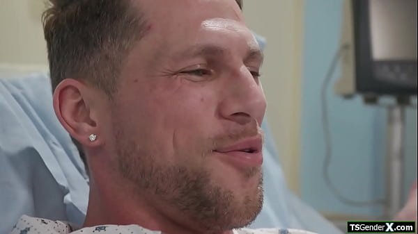 Tattooed trans nurse Gracie Jane grabs patients cock to suck