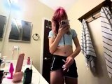 Solo ladyboy masturbation